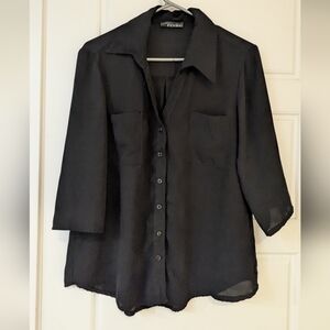 Sheer Button down shirt